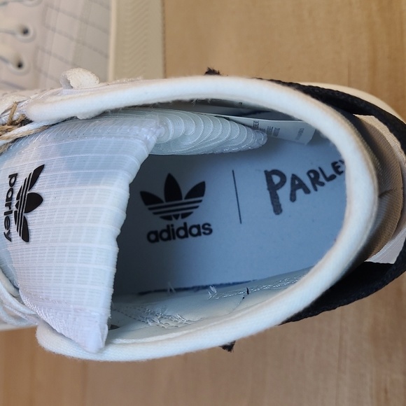 Adidas White Nizza Parley Hi Men's Shoes - Picture 10 of 10
